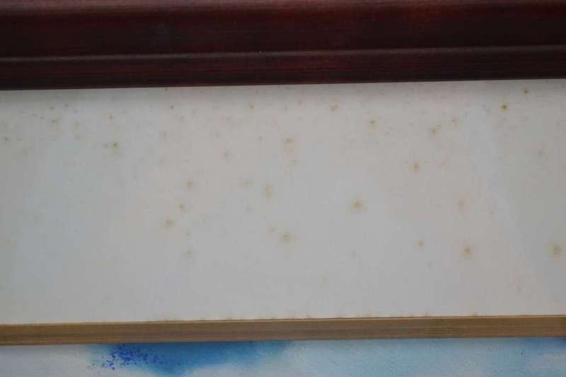 Original Painting Signed S Thompson in Heavy Mahogany Frame