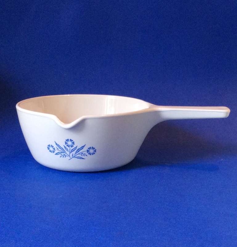 Vintage Corning Ware Blue Cornflower Sauce Pan / Skillet  - Small