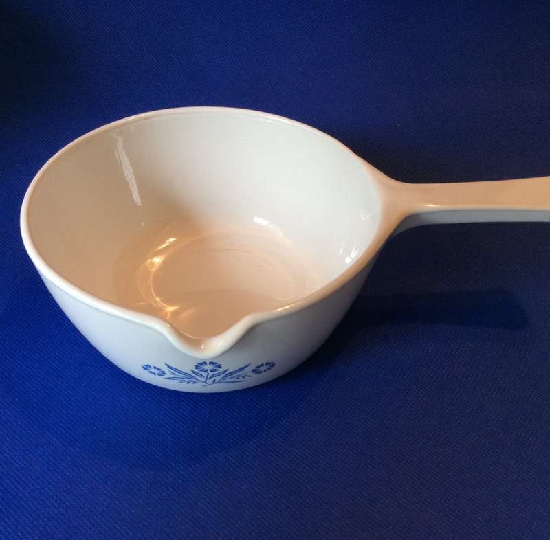 Vintage Corning Ware Blue Cornflower Sauce Pan / Skillet  - Small