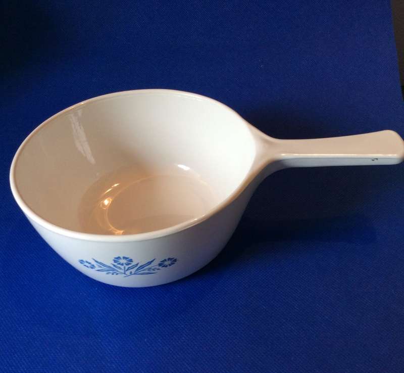 Vintage Corning Ware Blue Cornflower Sauce Pan / Skillet - Small