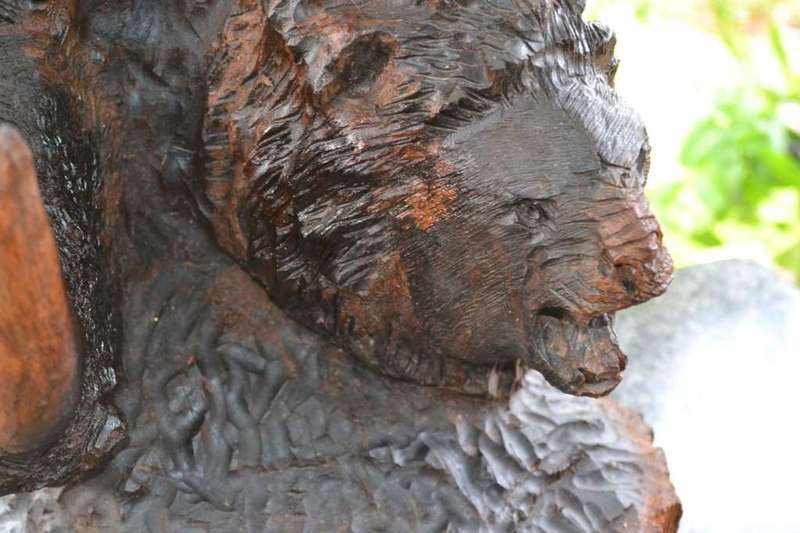 Large Totem Style Big 5 Wooden Carving