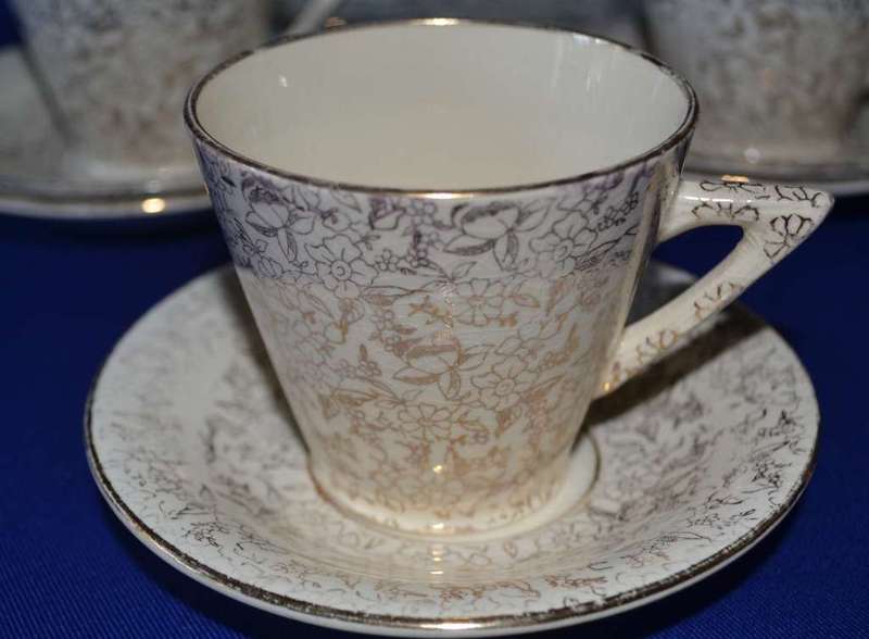 TF & S Ltd Phoenix Ware Gold Chintz Coffee Set - 12 Pieces