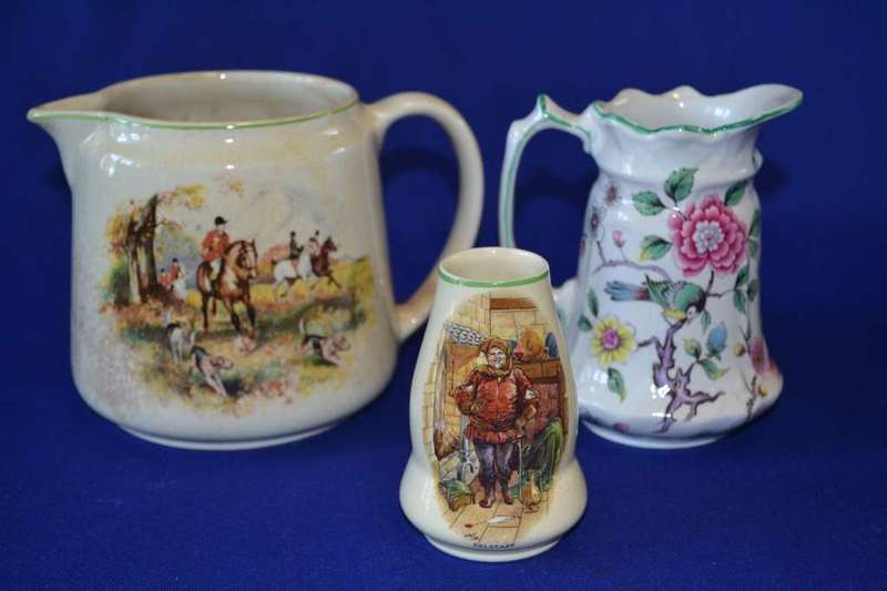 Vintage English Porcelain Jugs and a Vase - 3 Pieces