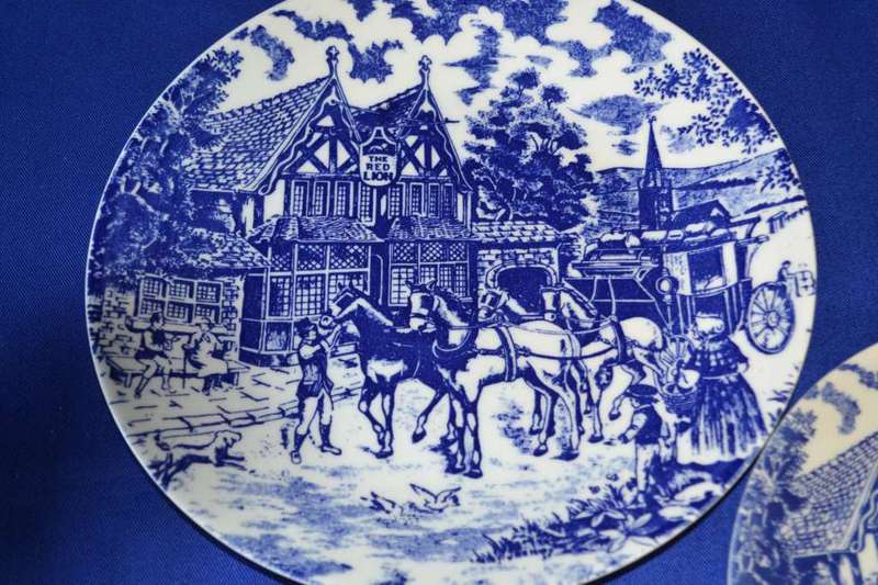 Constantia Fine China  Blue and White Plates - 3 Pieces