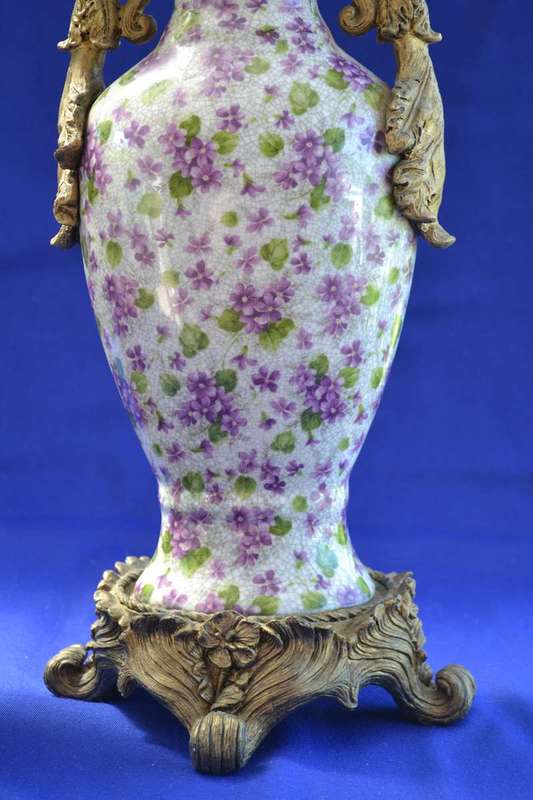 Pair of Vintage China Xiong Ying  Dragon Crackle Vases