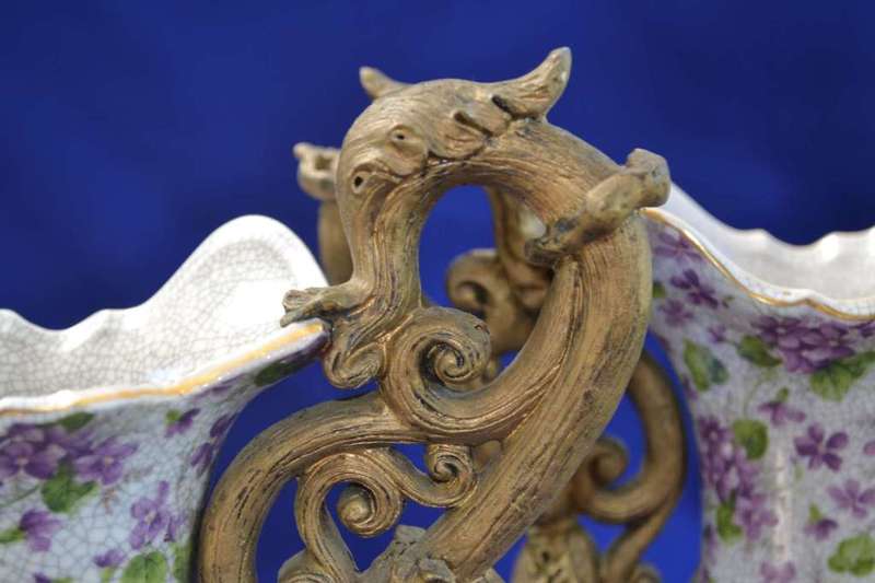 Pair of Vintage China Xiong Ying  Dragon Crackle Vases