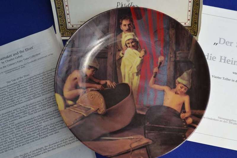Konigszelt Bayern Der Schunmacher und de Heinzelmanchen Collectors Plate with COA