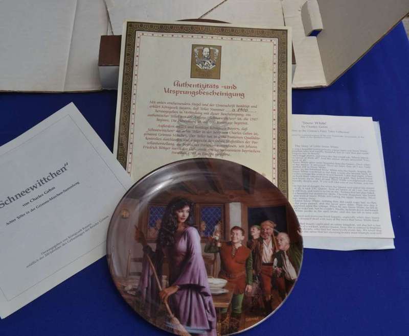 Konigszelt Bayern Schneewittchen {Snow White) Collectors plate with COA