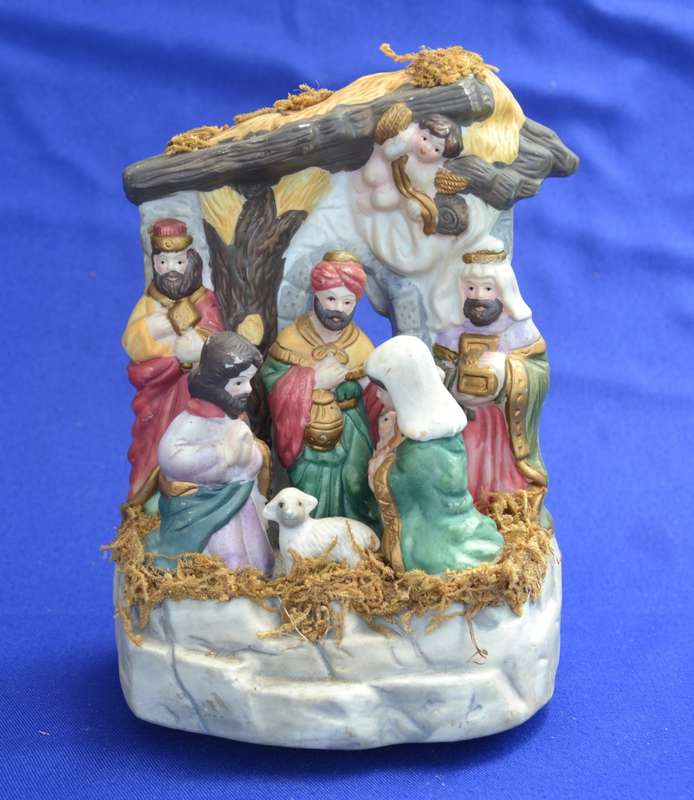 Vintage Musical Nativity Scene Christmas Ornament