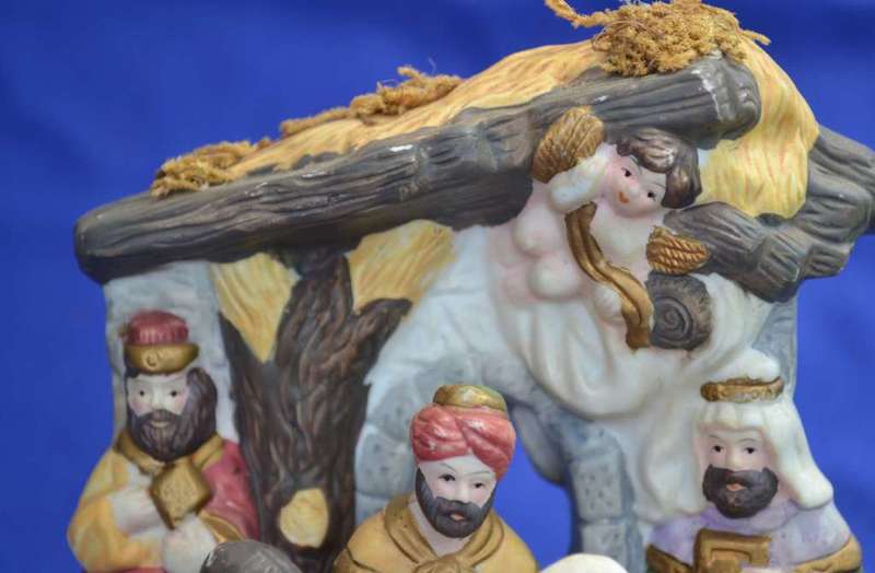 Vintage Musical Nativity Scene Christmas Ornament