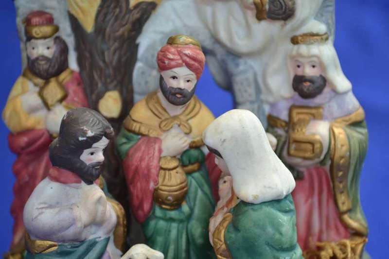 Vintage Musical Nativity Scene Christmas Ornament
