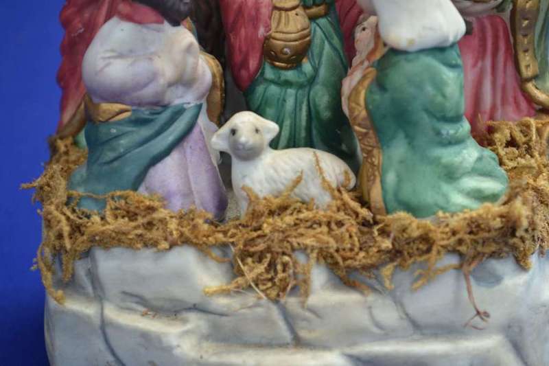 Vintage Musical Nativity Scene Christmas Ornament
