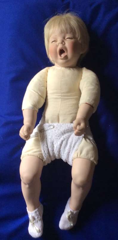 Donna Rubert porcelain Baby Doll  `Drowsy Baby` - 1994
