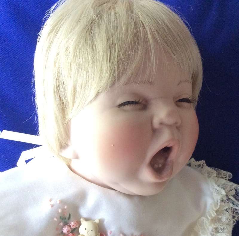 Donna Rubert porcelain Baby Doll  `Drowsy Baby` - 1994