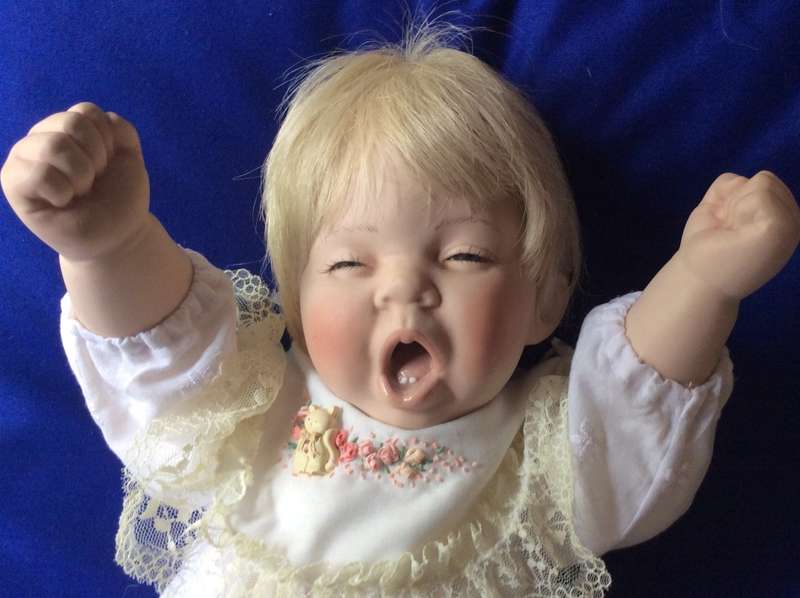 Donna Rubert porcelain Baby Doll  `Drowsy Baby` - 1994