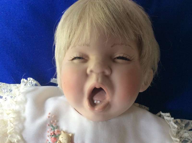 Donna Rubert porcelain Baby Doll  `Drowsy Baby` - 1994