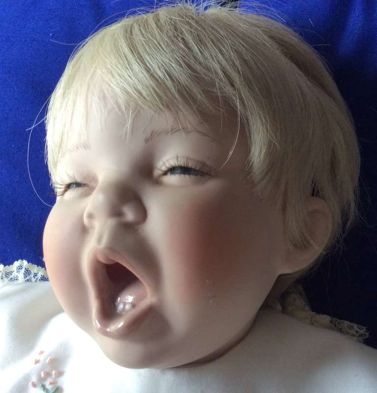 Donna Rubert porcelain Baby Doll  `Drowsy Baby` - 1994