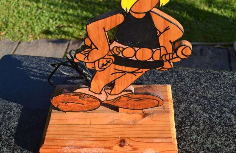 Unique Asterix Wooden Night Light