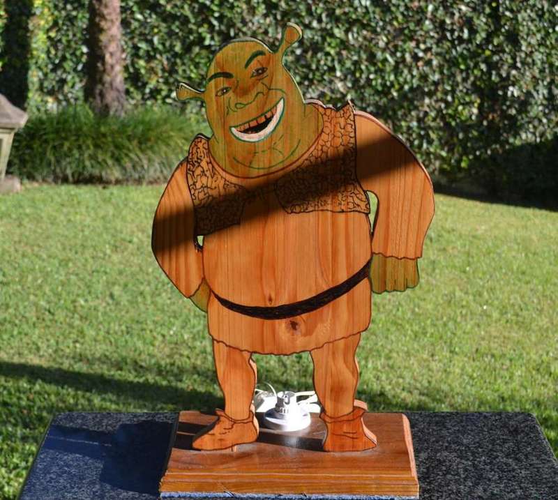 Unique Schrek Wooden Night Light