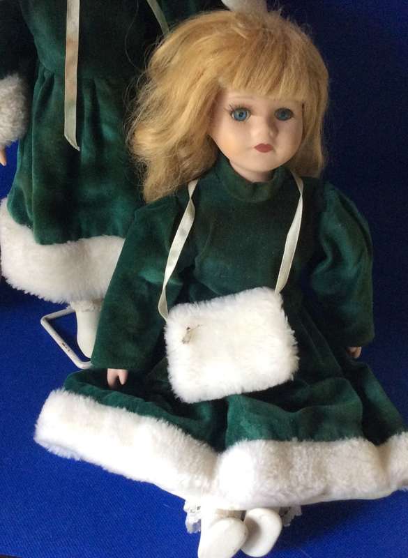 Pair of Vintage Porcelain Dolls