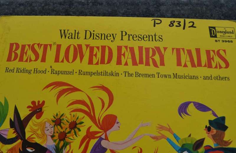 Various Vintage Vinyl Record  and Book Children`s stories -Disneyland