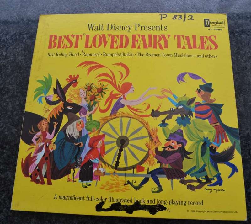 Various Vintage Vinyl Record  and Book Children`s stories -Disneyland