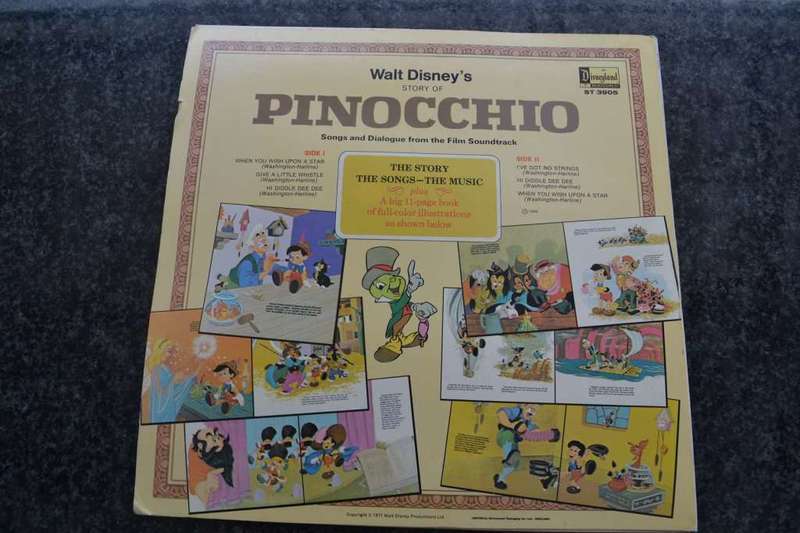 Various Vintage Vinyl Record  and Book Children`s stories -Disneyland
