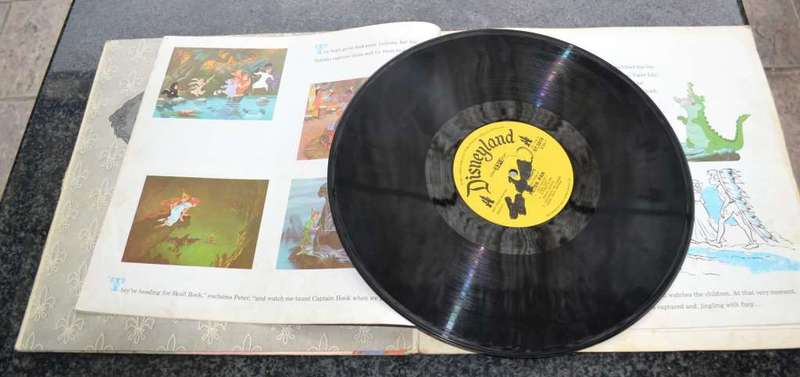 Various Vintage Vinyl Record  and Book Children`s stories -Disneyland
