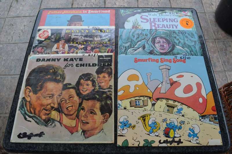 Assorted Vintage Children`s Vinyl Records