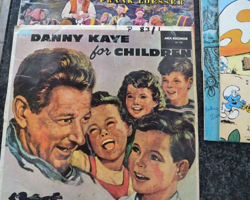 Assorted Vintage Children`s Vinyl Records