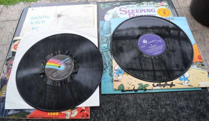 Assorted Vintage Children`s Vinyl Records