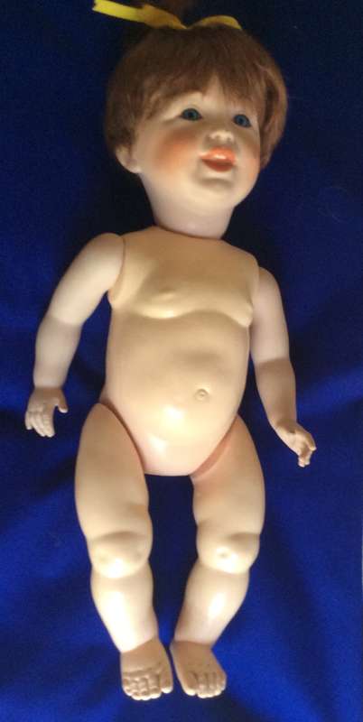 Vintage Full Porcelain Body Baby Doll - 1989