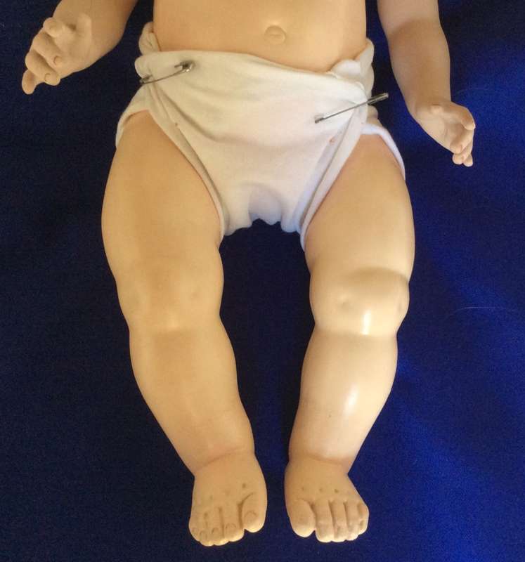 Vintage Full Porcelain Body Baby Doll - 1989