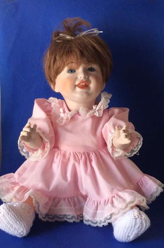 Vintage Full Porcelain Body Baby Doll - 1989