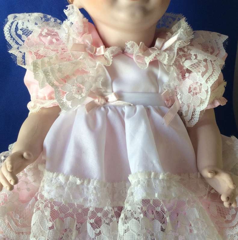 Vintage Full Porcelain Body Baby Doll - 1989