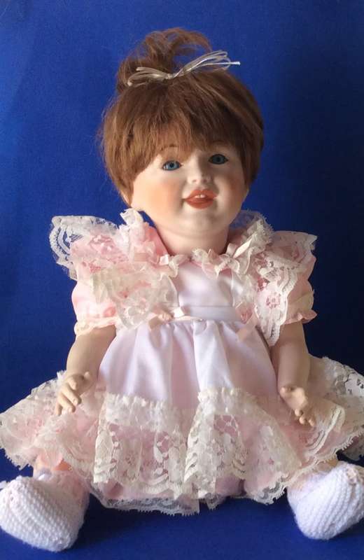 Vintage Full Porcelain Body Baby Doll - 1989