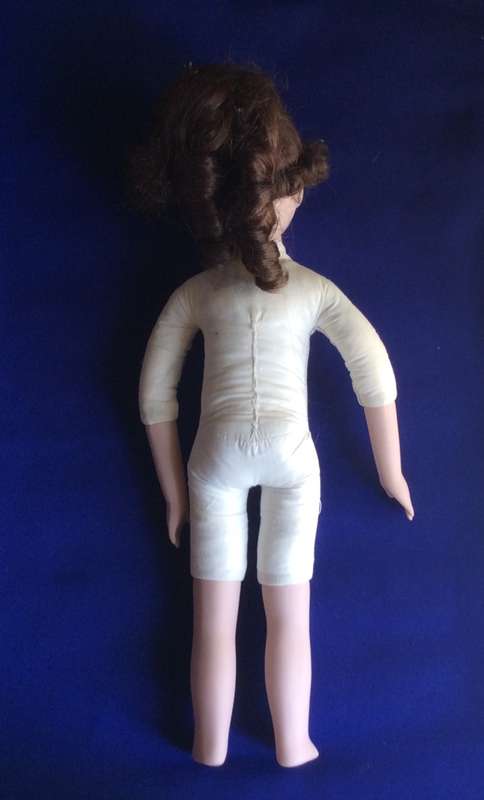 Vintage Porcelain Doll on Stand