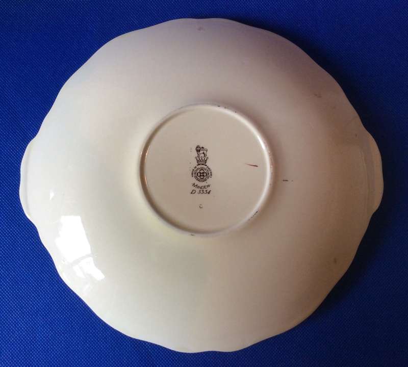 Royal Doulton Art Deco Minden Cake Plate plus 2 Old Foley Chintz Pin Dishes