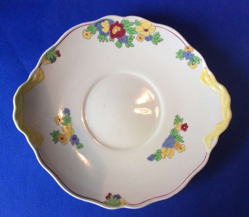 Royal Doulton Art Deco Minden Cake Plate plus 2 Old Foley Chintz Pin Dishes