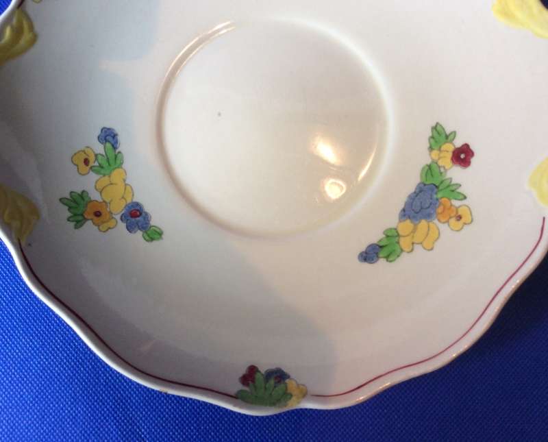 Royal Doulton Art Deco Minden Cake Plate plus 2 Old Foley Chintz Pin Dishes