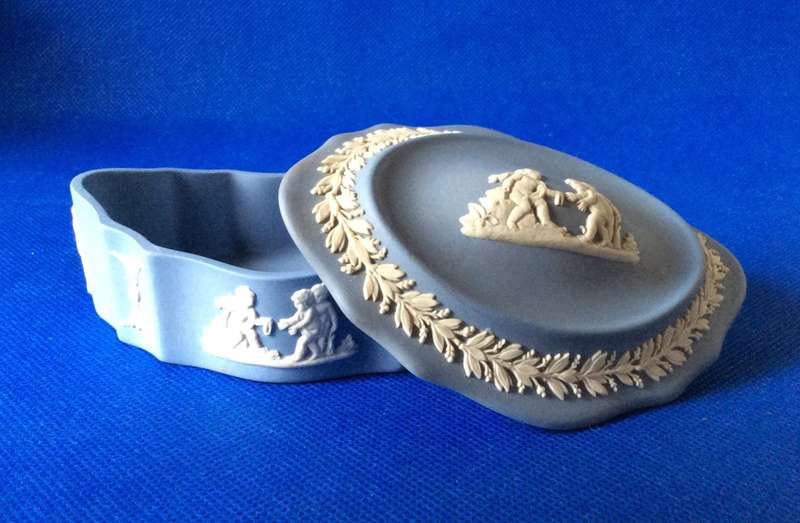 Wedgwood Jasperware Trinket Dish with Lid - Boxed