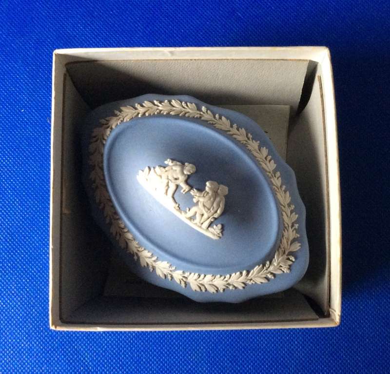 Wedgwood Jasperware Trinket Dish with Lid - Boxed