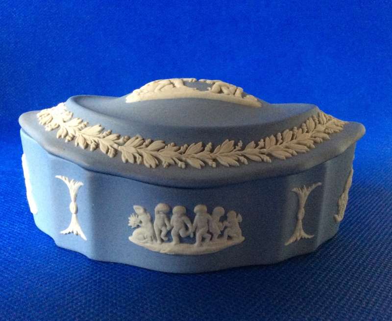 Wedgwood Jasperware Trinket Dish with Lid - Boxed