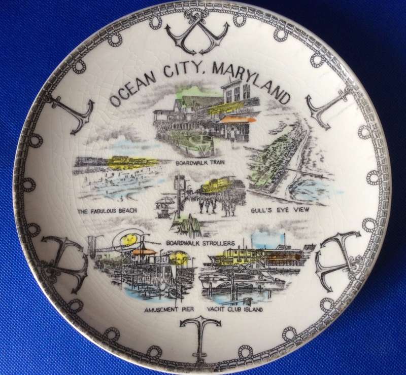 Porcelain Souvenir Plates and Small Bowl