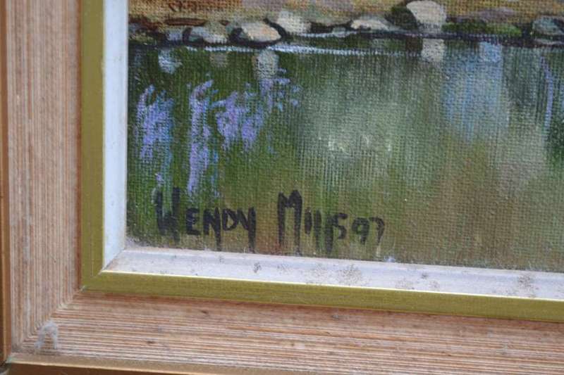Wendy Mills Oil on Board, Signed and dated 1997- Framed