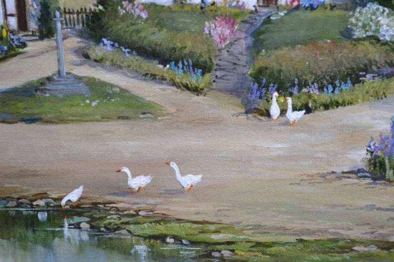 Wendy Mills Oil on Board, Signed and dated 1997- Framed