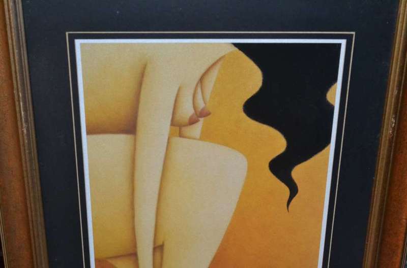 Large Abstract Semi Nude Female form Prints