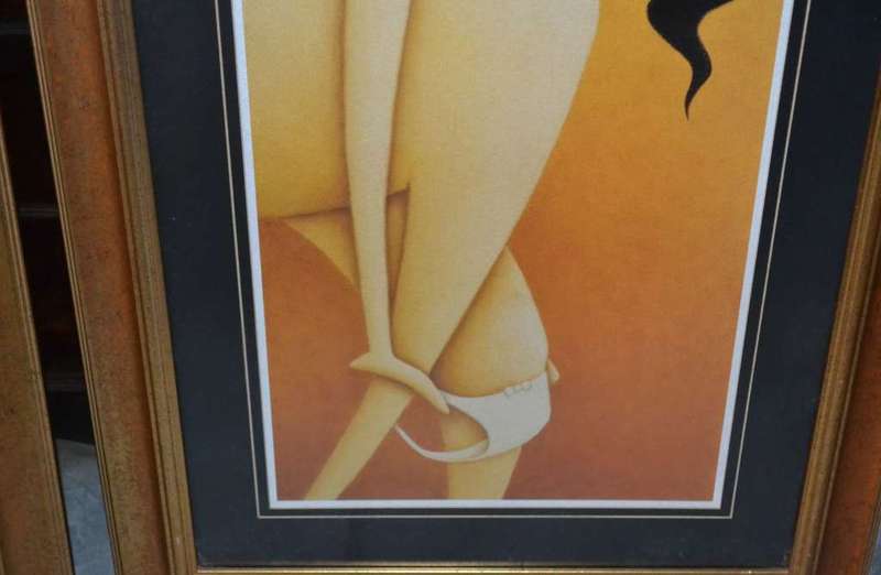 Large Abstract Semi Nude Female form Prints