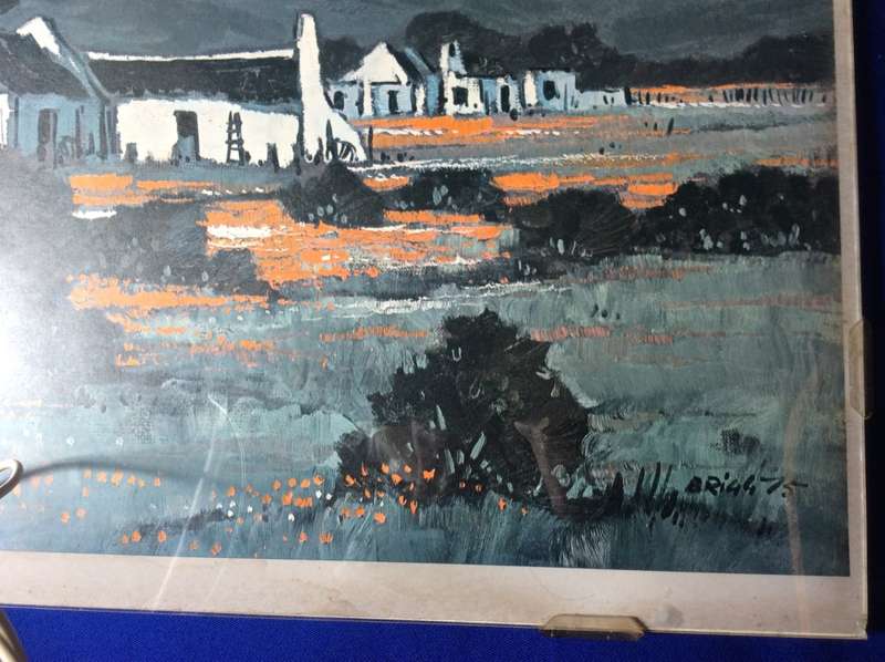 M. Brigg  Print Mounted Behind Glass