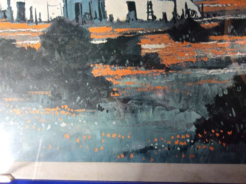 M. Brigg  Print Mounted Behind Glass
